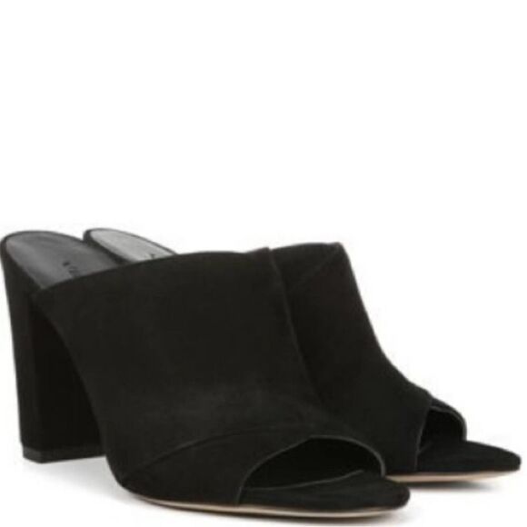 NWB Vince Heath Suede Leather Black Mules - Picture 4 of 10